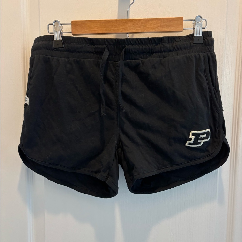 Colosseum Black Women's Athletic Shorts with Purdue Logo